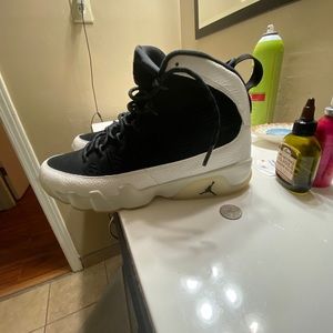 Black white off white air Jordan 9s